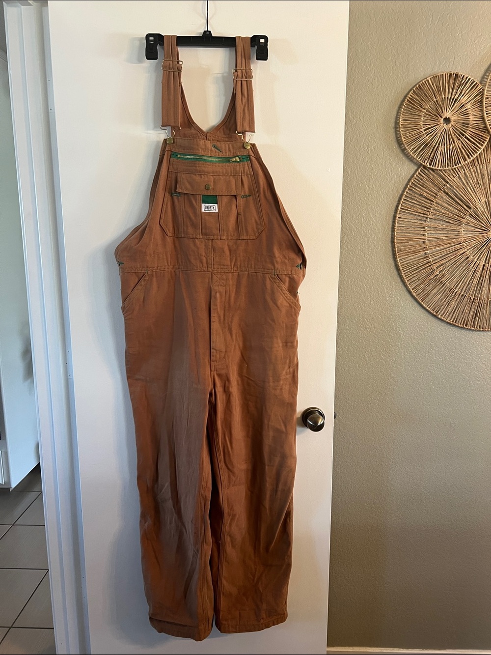 Liberty tan overalls 40x32 tag size